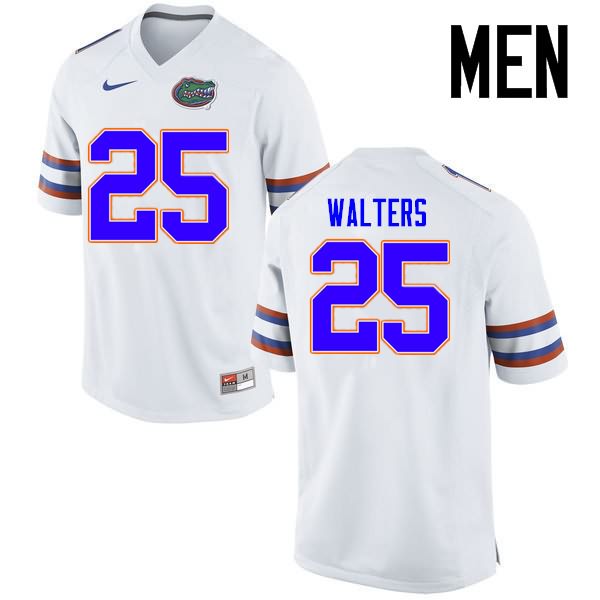 Men's NCAA Florida Gators Brady Walters #25 Stitched Authentic Nike White College Football Jersey GQP7665HJ